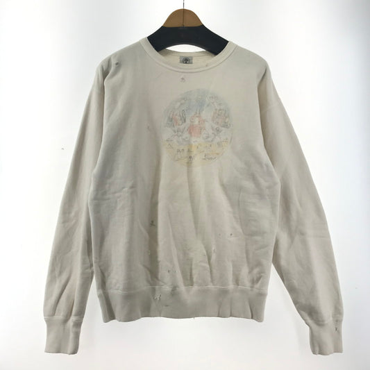 【中古品】【メンズ】 SAINT MICHAEL セントマイケル CREWNECK SWEAT SHIRT クルースェットシャツ SM-S21-0000-013 140-260122-ky-06-fuz サイズ：L カラー：ホワイト 万代Net店