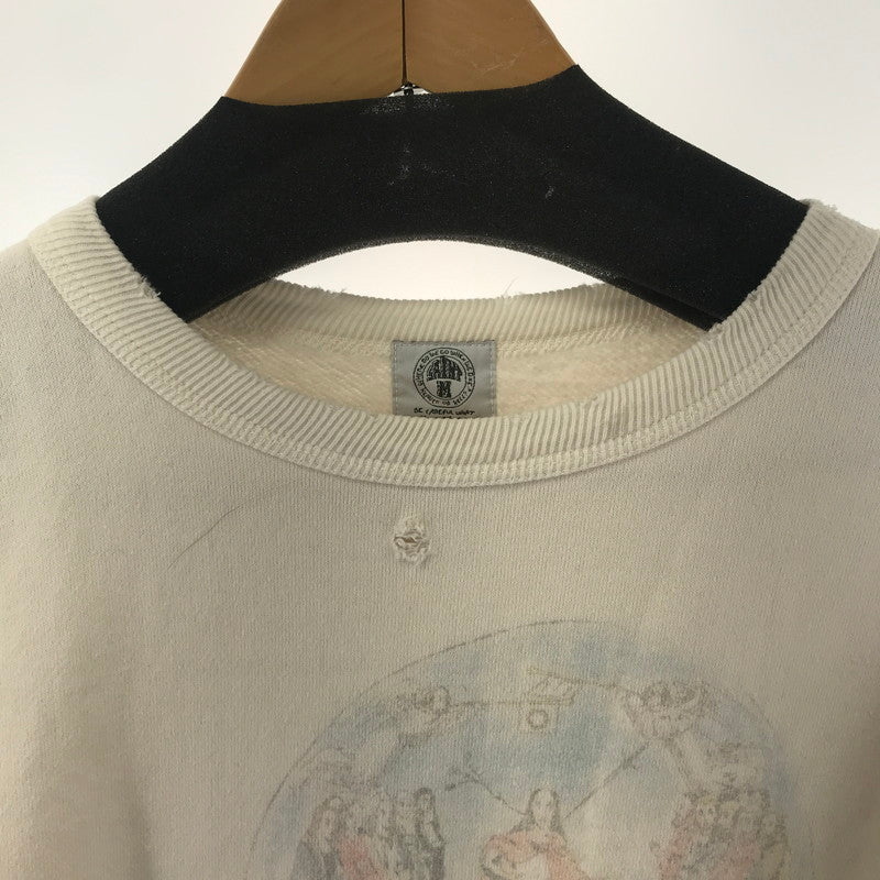 【中古品】【メンズ】 SAINT MICHAEL セントマイケル CREWNECK SWEAT SHIRT クルースェットシャツ SM-S21-0000-013 140-260122-ky-06-fuz サイズ：L カラー：ホワイト 万代Net店