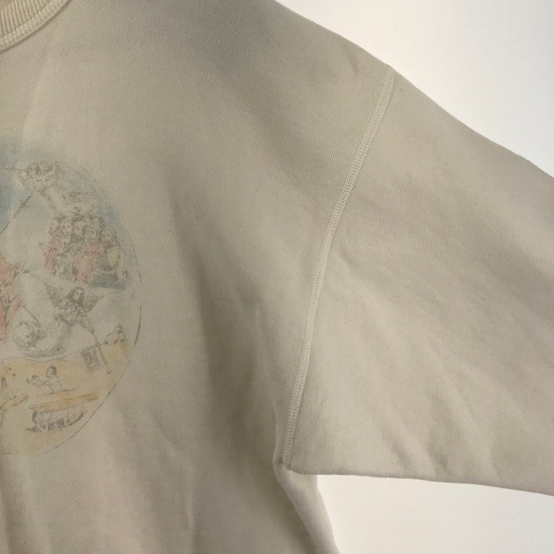 【中古品】【メンズ】 SAINT MICHAEL セントマイケル CREWNECK SWEAT SHIRT クルースェットシャツ SM-S21-0000-013 140-260122-ky-06-fuz サイズ：L カラー：ホワイト 万代Net店