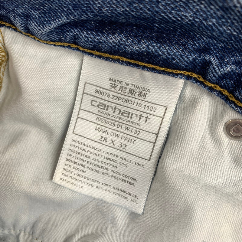 【中古品】【メンズ】 CARHARTT カーハート DENIM WIDE PANTS デニム ワイド パンツ ジーンズ ボトムス 古着 156-260220-mh-06-fuz サイズ：28×32 カラー：ライトブルー 万代Net店