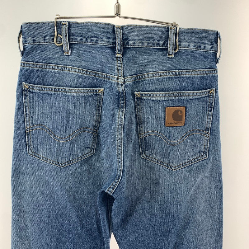 【中古品】【メンズ】 CARHARTT カーハート DENIM WIDE PANTS デニム ワイド パンツ ジーンズ ボトムス 古着 156-260220-mh-06-fuz サイズ：28×32 カラー：ライトブルー 万代Net店