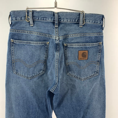 【中古品】【メンズ】 CARHARTT カーハート DENIM WIDE PANTS デニム ワイド パンツ ジーンズ ボトムス 古着 156-260220-mh-06-fuz サイズ：28×32 カラー：ライトブルー 万代Net店