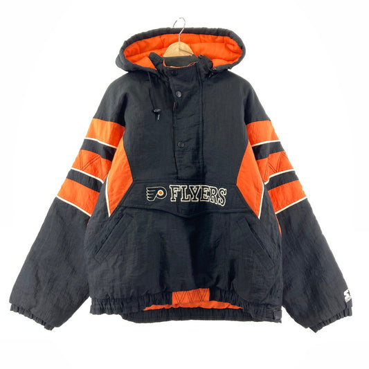 【中古品】【メンズ】 STARTER スターター NHL PHILADELPHIA FLYERS フィラデルフィア フライヤーズ アノラックパーカー 145-260128-ky-06-fuz サイズ：XL カラー：ブラック/オレンジ 万代Net店
