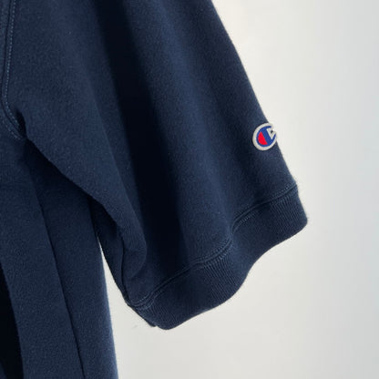 【中古品】【メンズ】 CHAMPION チャンピオン 半袖 ジャケット ネイビー SIZE:XO スウェット ※毛玉あり 148-260919-io-18-fuzh 万代Net店