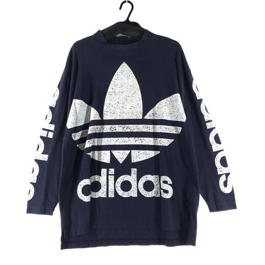 【中古品】【メンズ】 ADIDAS アディダス 長袖Tシャツ デサント カラーNAVY 紺 SIZE:L 148-260804-ky-06-fuzh 万代Net店