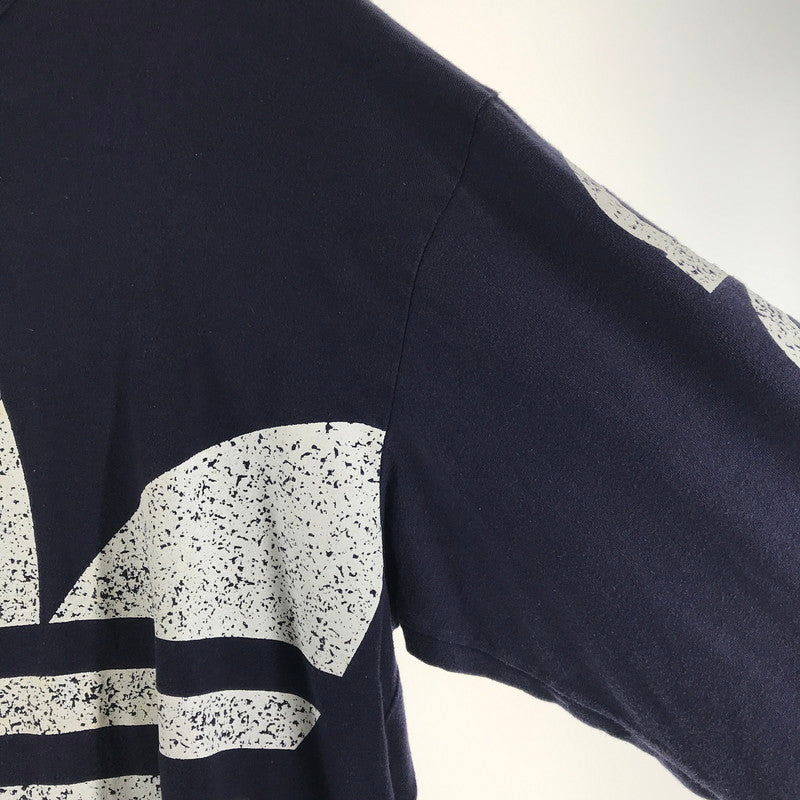 【中古品】【メンズ】 ADIDAS アディダス 長袖Tシャツ デサント カラーNAVY 紺 SIZE:L 148-260804-ky-06-fuzh 万代Net店