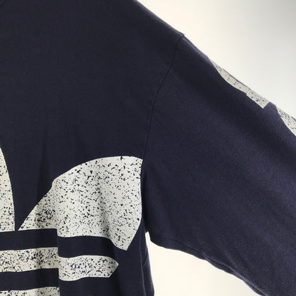 【中古品】【メンズ】 ADIDAS アディダス 長袖Tシャツ デサント カラーNAVY 紺 SIZE:L 148-260804-ky-06-fuzh 万代Net店
