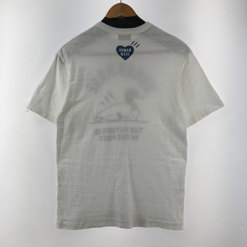 【中古品】【メンズ】 HUMAN MADE ヒューマンメイド カモT-SHIRT DRY ALL ダック プリント 半袖 Tシャツ トップス 古着 142-260206-mh-05-fuz サイズ：M カラー：ホワイト 万代Net店