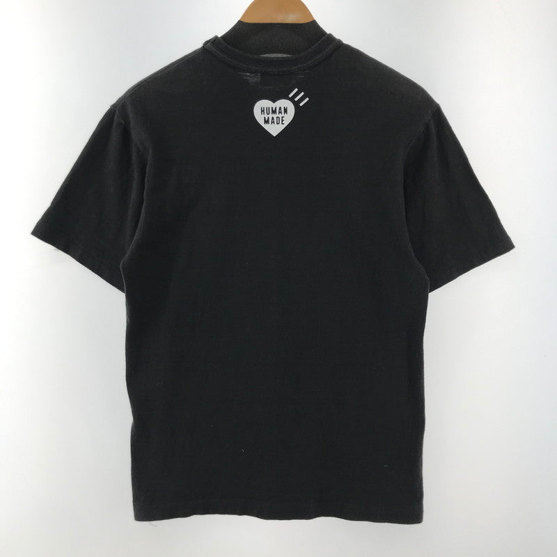 【中古品】【メンズ】 HUMAN MADE ヒューマンメイド 25SS ハートロゴ SS TEE グラフィック プリント 半袖 Tシャツ トップス 古着 142-260206-mh-03-fuz サイズ：M カラー：ブラック 万代Net店