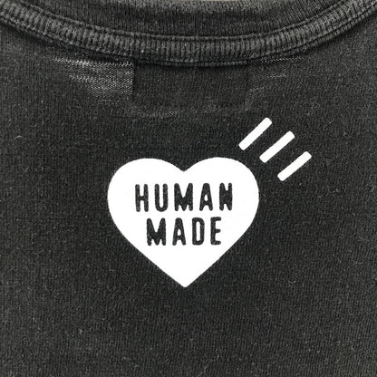 【中古品】【メンズ】 HUMAN MADE ヒューマンメイド 25SS ハートロゴ SS TEE グラフィック プリント 半袖 Tシャツ トップス 古着 142-260206-mh-03-fuz サイズ：M カラー：ブラック 万代Net店