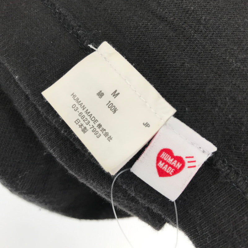 【中古品】【メンズ】 HUMAN MADE ヒューマンメイド 25SS ハートロゴ SS TEE グラフィック プリント 半袖 Tシャツ トップス 古着 142-260206-mh-03-fuz サイズ：M カラー：ブラック 万代Net店
