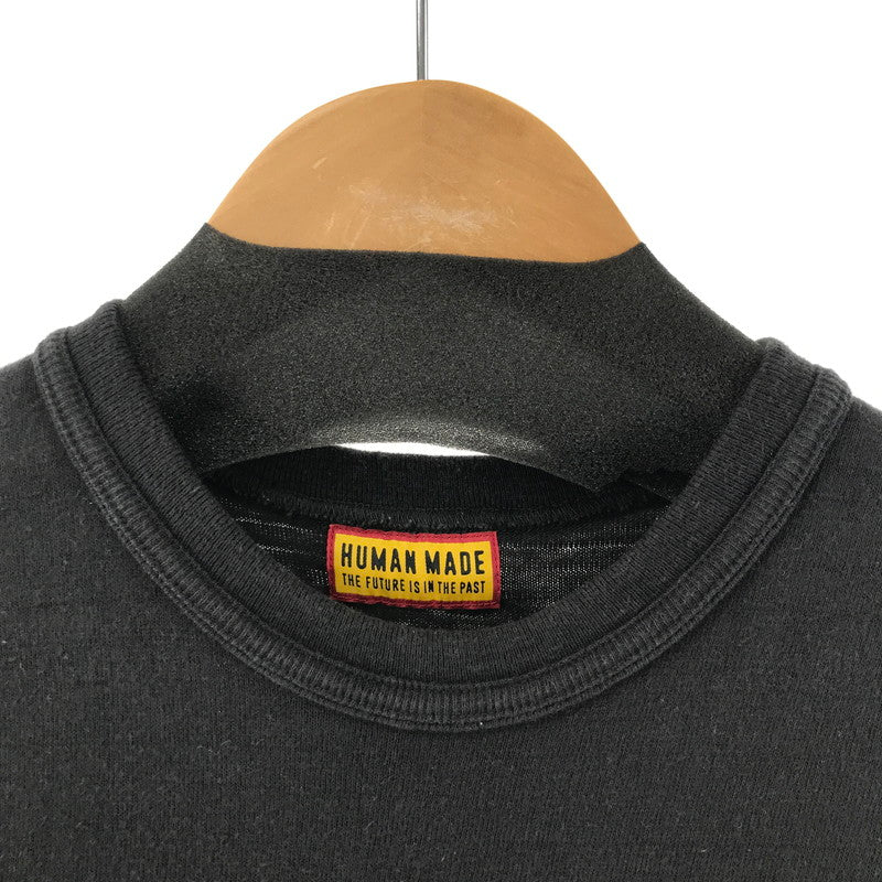 【中古品】【メンズ】 HUMAN MADE ヒューマンメイド 25SS ハートロゴ SS TEE グラフィック プリント 半袖 Tシャツ トップス 古着 142-260206-mh-03-fuz サイズ：M カラー：ブラック 万代Net店