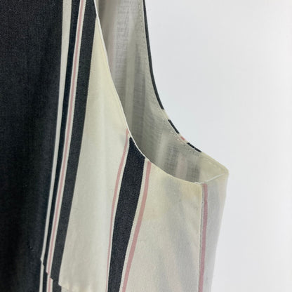 【中古品】【レディース】 BURBERRY バーバリー BLUE LABEL ブルーレーベル ストライプ柄 ノースリーブ ワンピース 168-260210-ky-14-fuzh サイズ：38 カラー：黒（グレー）/ホワイト 万代Net店