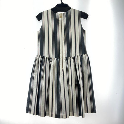 【中古品】【レディース】 BURBERRY バーバリー BLUE LABEL ブルーレーベル ストライプ柄 ノースリーブ ワンピース 168-260210-ky-14-fuzh サイズ：38 カラー：黒（グレー）/ホワイト 万代Net店
