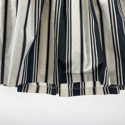 【中古品】【レディース】 BURBERRY バーバリー BLUE LABEL ブルーレーベル ストライプ柄 ノースリーブ ワンピース 168-260210-ky-14-fuzh サイズ：38 カラー：黒（グレー）/ホワイト 万代Net店
