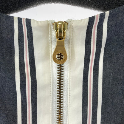 【中古品】【レディース】 BURBERRY バーバリー BLUE LABEL ブルーレーベル ストライプ柄 ノースリーブ ワンピース 168-260210-ky-14-fuzh サイズ：38 カラー：黒（グレー）/ホワイト 万代Net店
