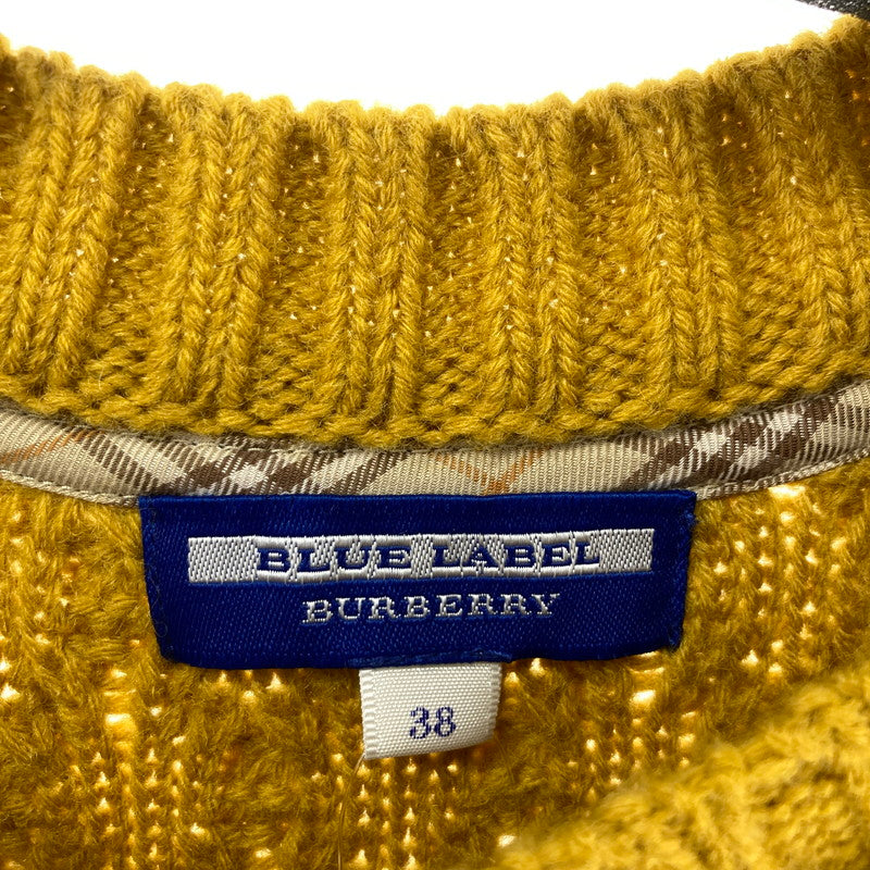 【中古品】【レディース】 BURBERRY バーバリー BLUE LABEL ブルーレーベル ニットワンピース 168-260210-ky-17-fuzh サイズ：38 カラー：マスタード 万代Net店