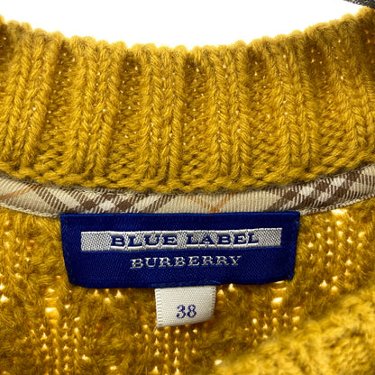 【中古品】【レディース】 BURBERRY バーバリー BLUE LABEL ブルーレーベル ニットワンピース 168-260210-ky-17-fuzh サイズ：38 カラー：マスタード 万代Net店