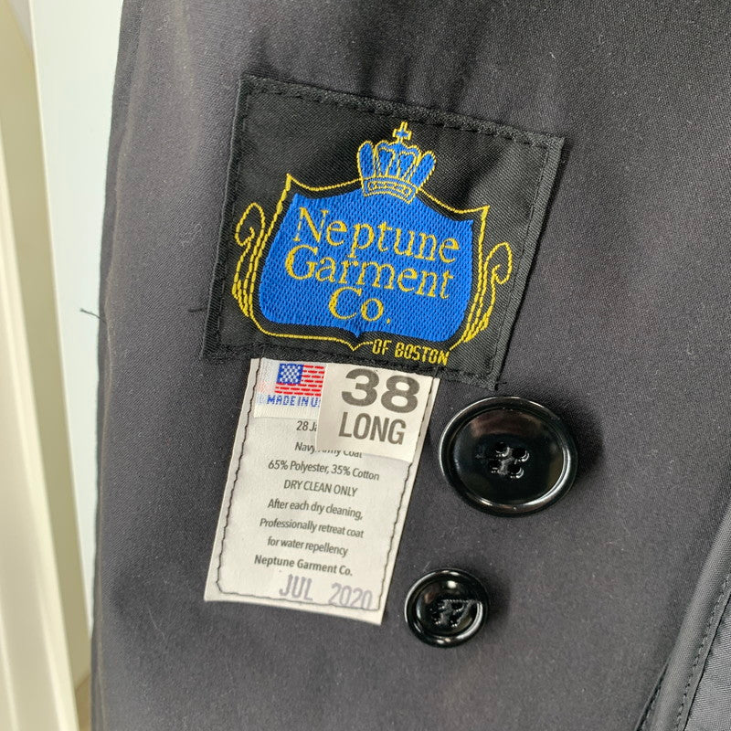 【中古品】【メンズ】 NEPTUNE GARMENT ネプチューン ガーメント トレンチコート 米軍 デッドストック ライナー付 アウター コート 古着 145-260809-mh-01-fuzh サイズ：38 カラー：ブラック 万代Net店