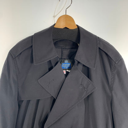 【中古品】【メンズ】 NEPTUNE GARMENT ネプチューン ガーメント トレンチコート 米軍 デッドストック ライナー付 アウター コート 古着 145-260809-mh-01-fuzh サイズ：38 カラー：ブラック 万代Net店
