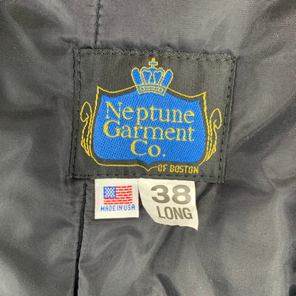 【中古品】【メンズ】 NEPTUNE GARMENT ネプチューン ガーメント トレンチコート 米軍 デッドストック ライナー付 アウター コート 古着 145-260809-mh-01-fuzh サイズ：38 カラー：ブラック 万代Net店