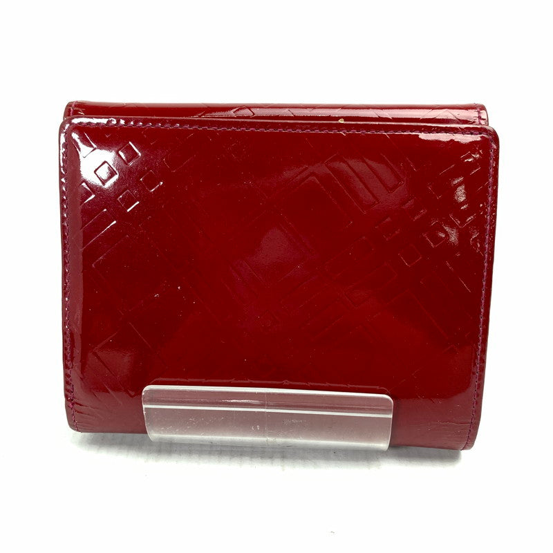 【中古品】 BURBERRY バーバリー 2つ折り財布 RED パテントレザー 箱有　※使用感有 2つ折り 財布 181-260729-io-31-fuzh 万代Net店