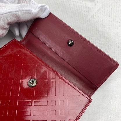 【中古品】 BURBERRY バーバリー 2つ折り財布 RED パテントレザー 箱有　※使用感有 2つ折り 財布 181-260729-io-31-fuzh 万代Net店