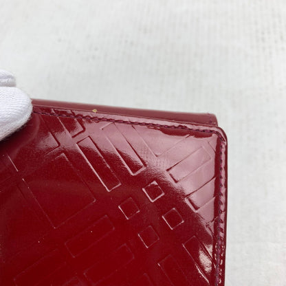 【中古品】 BURBERRY バーバリー 2つ折り財布 RED パテントレザー 箱有　※使用感有 2つ折り 財布 181-260729-io-31-fuzh 万代Net店