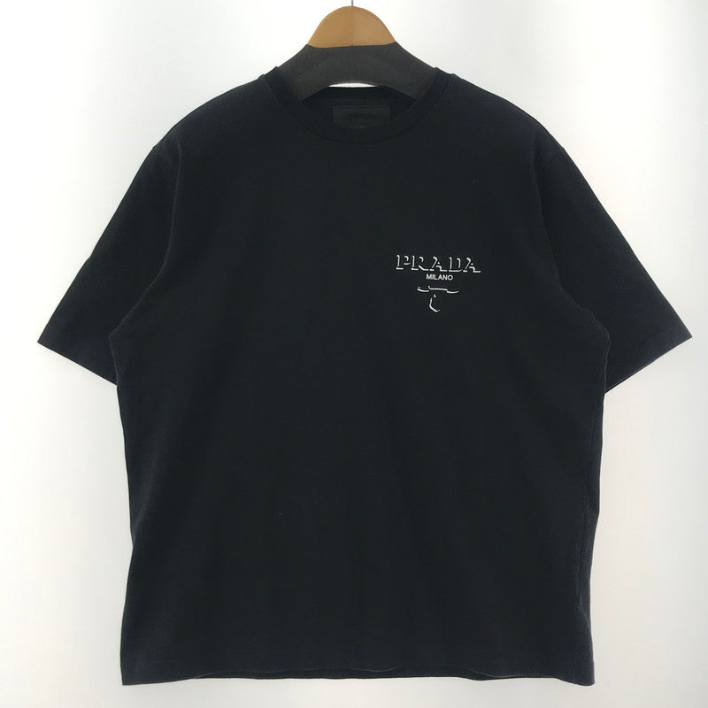 【中古品】 PRADA プラダ ロゴTシャツ UJN896 EMBOSS LOGO SS TEE 141-260219-ny-05-fuzh カラー：ブラック 万代Net店