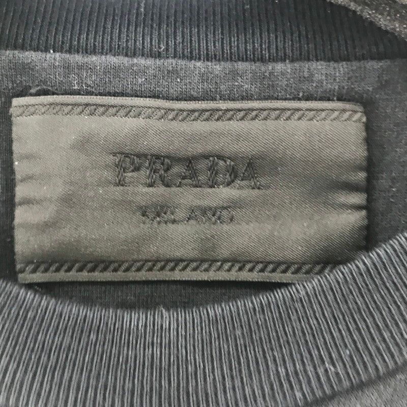 【中古品】 PRADA プラダ ロゴTシャツ UJN896 EMBOSS LOGO SS TEE 141-260219-ny-05-fuzh カラー：ブラック 万代Net店