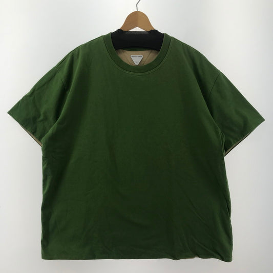 【中古品】 BOTTEGA VENETA ボッテガヴェネタ Tシャツ LAYERED SS TEE 141-260219-ny-04-fuzh カラー：グリーン 万代Net店