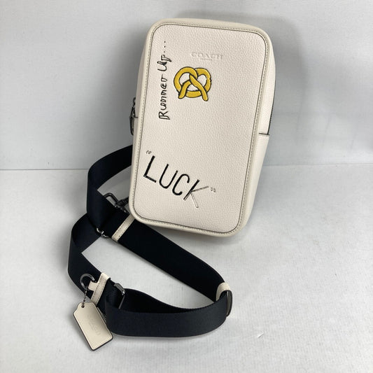 【中古品】【メンズ/レディース】 COACH コーチ CAJ69 スケッチプリントサリバンパック カバン 180-260220-ky-09-fuzh カラー：ホワイト 万代Net店