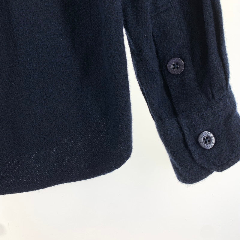 【中古品】【メンズ】 FAT エフエーティー FATYO3 刺繍ロゴ 長袖シャツ 142-261020-vt-86-fuzh サイズ：TITCH（M） カラー：ネイビー 万代Net店