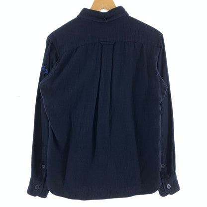 【中古品】【メンズ】 FAT エフエーティー FATYO3 刺繍ロゴ 長袖シャツ 142-261020-vt-86-fuzh サイズ：TITCH（M） カラー：ネイビー 万代Net店