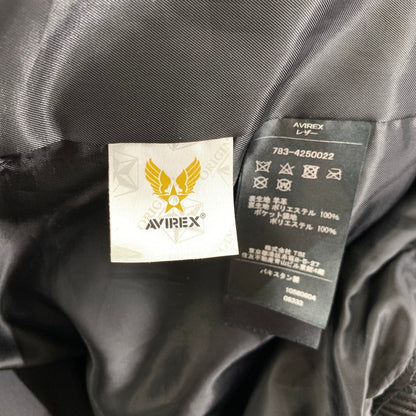 【中古品】【メンズ】 AVIREX アヴィレックス 783-4250022 LEATHER HOODIE JACKET レザー フーディー ジャケット 145-260303-ky-01-fuzh サイズ：XL カラー：ブラック 万代Net店