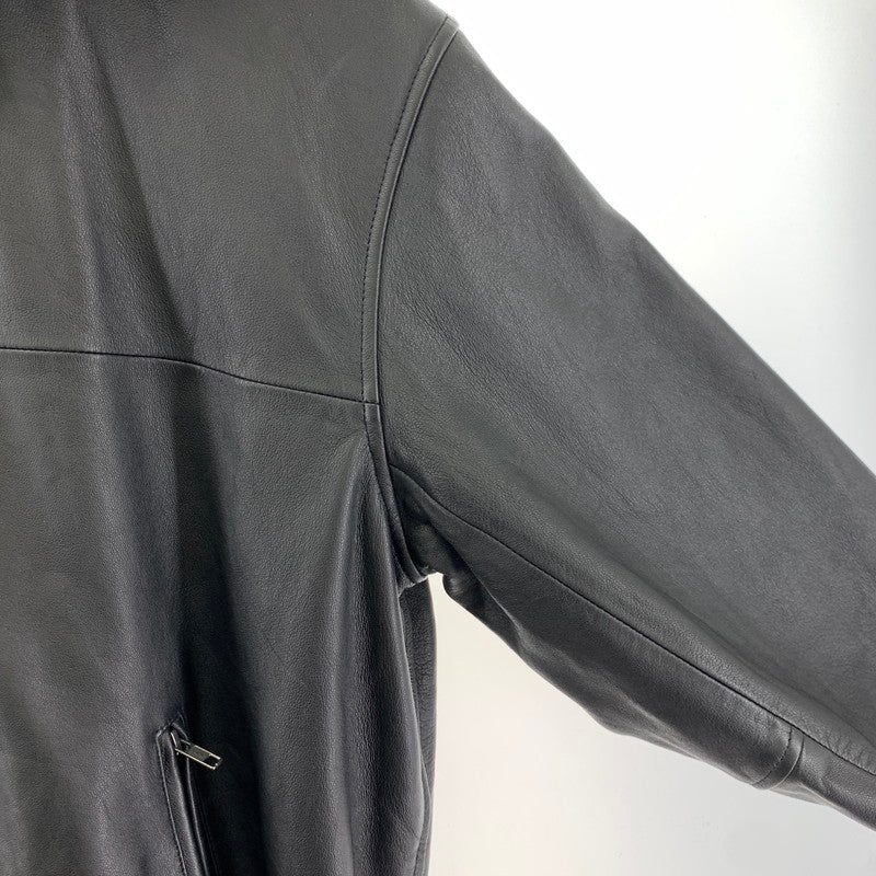 【中古品】【メンズ】 AVIREX アヴィレックス 783-4250022 LEATHER HOODIE JACKET レザー フーディー ジャケット 145-260303-ky-01-fuzh サイズ：XL カラー：ブラック 万代Net店