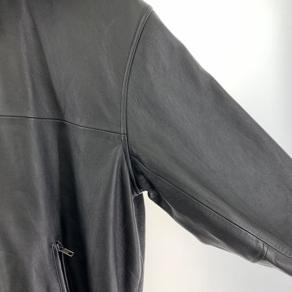 【中古品】【メンズ】 AVIREX アヴィレックス 783-4250022 LEATHER HOODIE JACKET レザー フーディー ジャケット 145-260303-ky-01-fuzh サイズ：XL カラー：ブラック 万代Net店