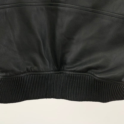 【中古品】【メンズ】 AVIREX アヴィレックス 783-4250022 LEATHER HOODIE JACKET レザー フーディー ジャケット 145-260303-ky-01-fuzh サイズ：XL カラー：ブラック 万代Net店
