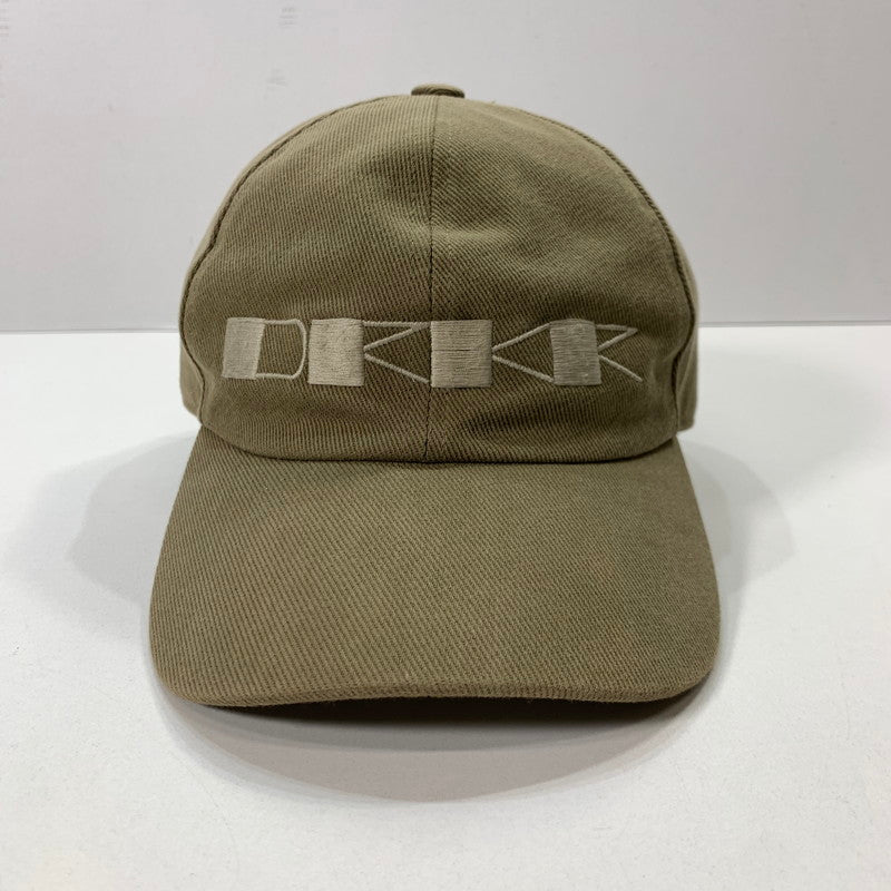 【中古品】【メンズ】 RICK OWENS DRKSHDW リック オウエンス ダークシャドウ ベースボール キャップ 帽子 ロゴ 刺繍 185-260301-mh-05-fuz サイズ：40 カラー：カーキ 万代Net店