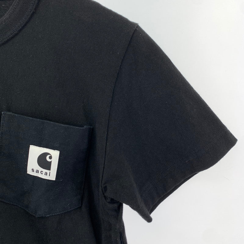 【中古品】【メンズ】 SACAI CARHARTT ポケットTシャツ サカイ カーハート 140-260303-ky-05-fuzh サイズ：1 カラー：ブラック 万代Net店