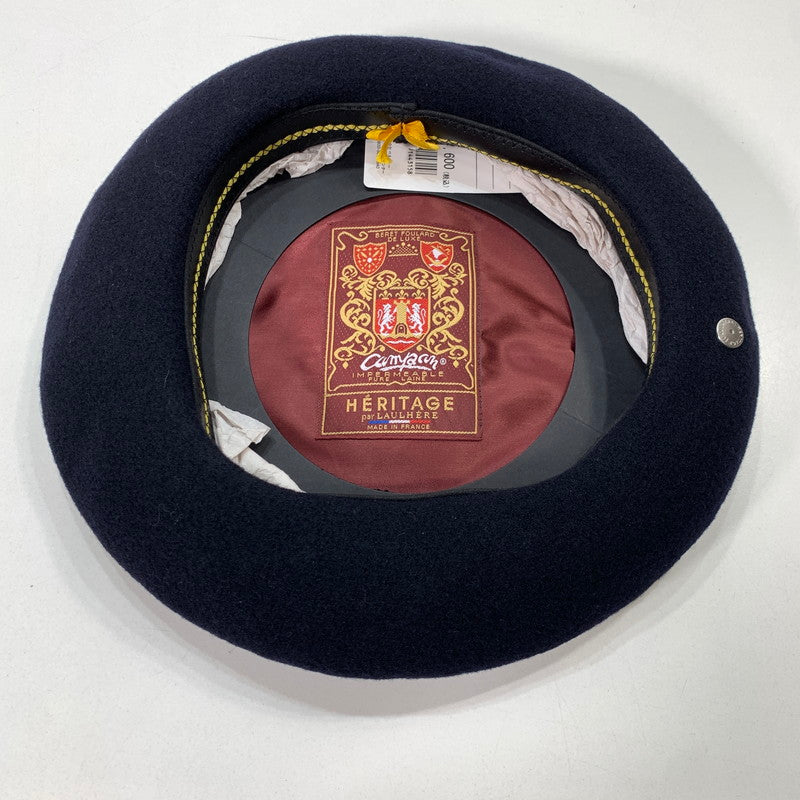 【中古美品】【メンズ/レディース】 LAULHERE ロレール LAU00004-110 べレー帽 帽子 185-260301-mh-07-fuz サイズ：60 カラー：ブラック 万代Net店