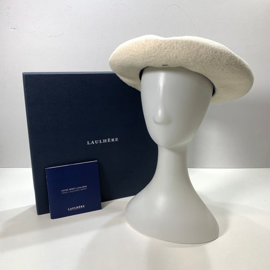 【中古美品】【メンズ/レディース】 LAULHERE ロレール LAU00169-115 ベレー帽 帽子 185-260301-mh-08-fuz サイズ：102 カラー：ベージュ 万代Net店