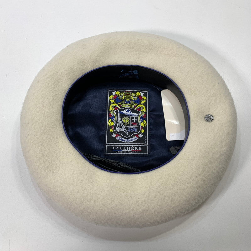 【中古美品】【メンズ/レディース】 LAULHERE ロレール LAU00169-115 ベレー帽 帽子 185-260301-mh-08-fuz サイズ：102 カラー：ベージュ 万代Net店