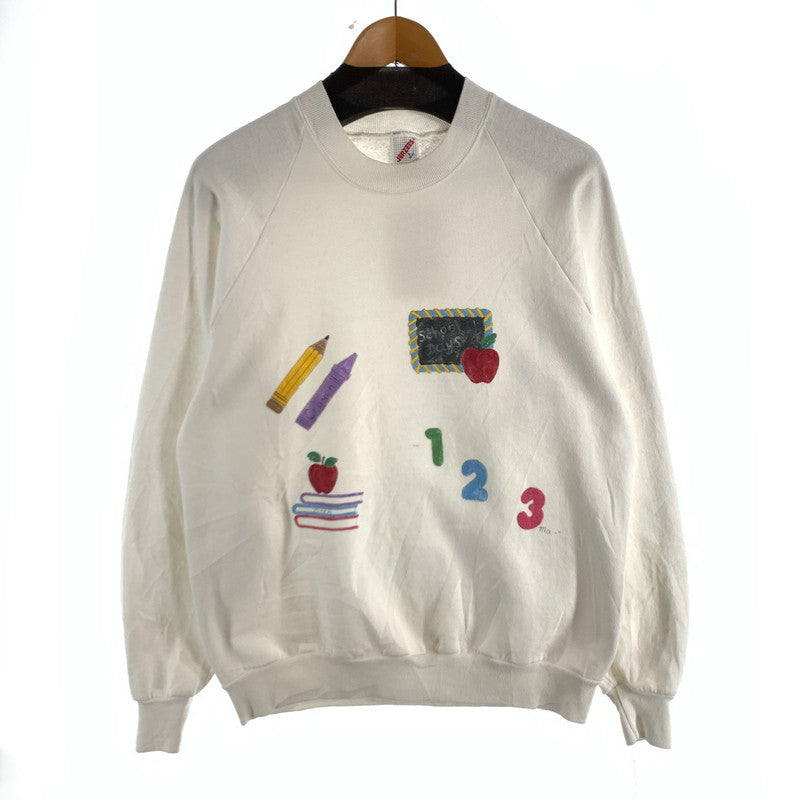 【中古品】【メンズ】 JERZEES ジャージーズ 80～90年代 スウェットシャツ ブランド 古着 ヴィンテージ 145-260628-gm-19-fuz サイズ：L カラー：ホワイト 万代Net店