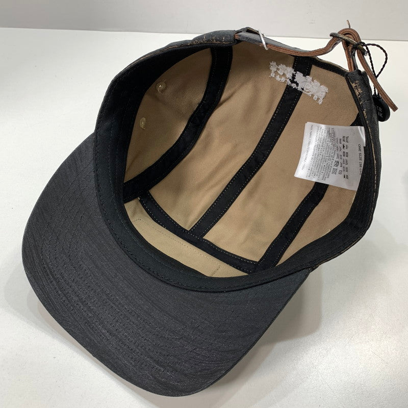 【中古美品】【メンズ】 SUPREME × MM6 シュプリーム エムエムシックス メゾンマルジェラ 24SS PAINTED CAMP CAP ペイント ペンキ加工 ボックスロゴ キャンプ キャップ 帽子 185-260301-mh-09-fuz カラー：ブラック 万代Net店