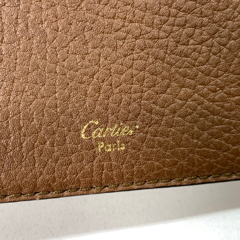 【中古品】【メンズ】 CARTIER カルティエ L3001162 2つ折り 財布 札入れ 折り財布 181-260301-mh-11-fuz カラー：ブラウン 万代Net店