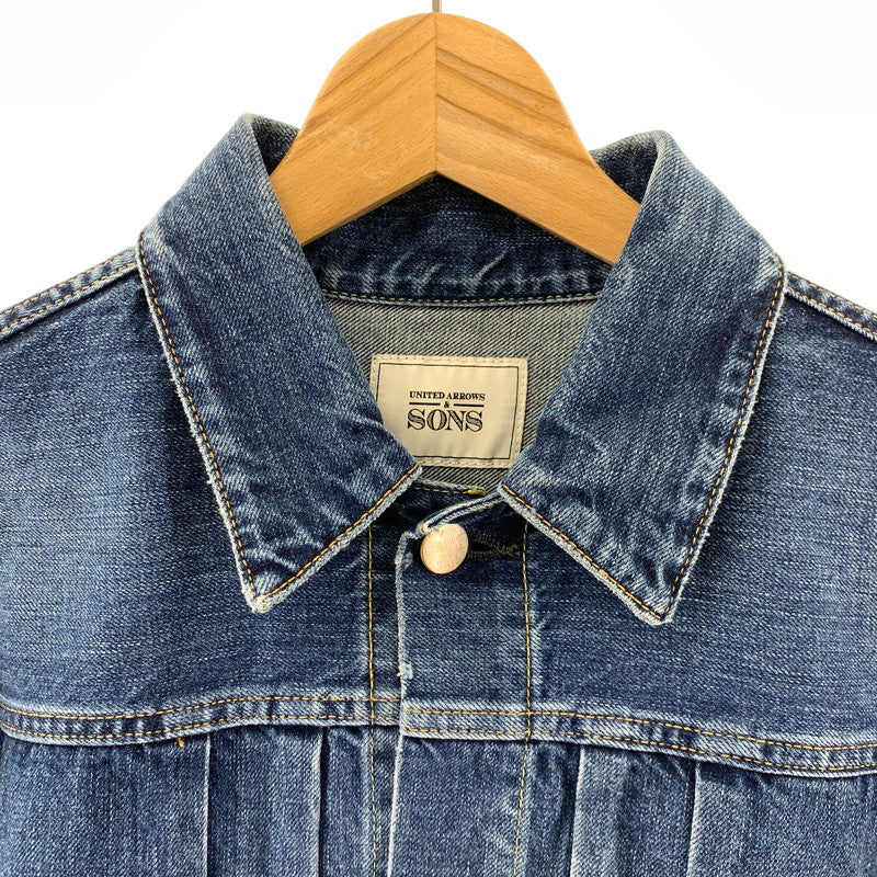 【中古品】【メンズ】 UNITED ARROWS & SONS ユナイテッドアローズ ＆サンズ 5525-299-0887 DENIM TRUCKER JACKET デニムジャケット 147-260303-ky-09-fuzh サイズ：S カラー：インディゴ 万代Net店