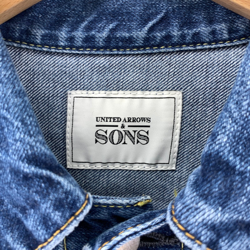 【中古品】【メンズ】 UNITED ARROWS & SONS ユナイテッドアローズ ＆サンズ 5525-299-0887 DENIM TRUCKER JACKET デニムジャケット 147-260303-ky-09-fuzh サイズ：S カラー：インディゴ 万代Net店