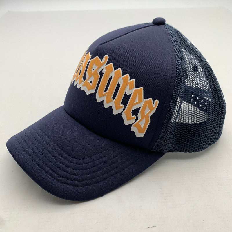 【中古品】【メンズ】 PLEASURES プレジャーズ キャップ ネイビー メッシュ 帽子 ※毛玉・使用感あり 185-260811-io-51-fuzh カラー：ネイビー 万代Net店