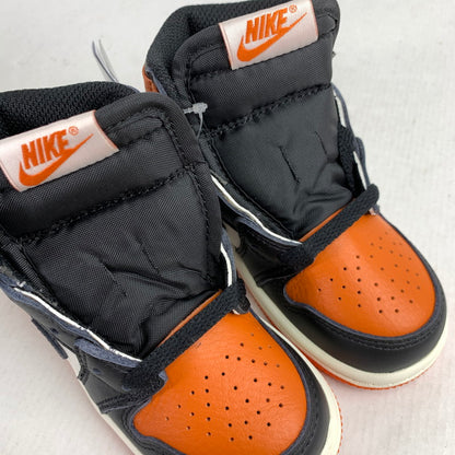 【中古美品】【キッズ】 NIKE ナイキ FD1413-008 TD JORDAN 1 RETRO HIGH OG ジョーダン 1 レトロ ハイ キッズ スニーカー シューズ 靴 173-260304-mh-07-fuz サイズ：13 カラー：オレンジ ブラック 万代Net店